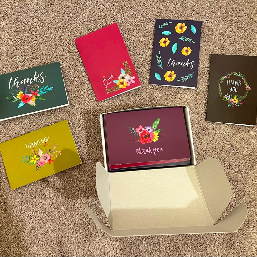 Brand New Box of 48 Thank You Cards